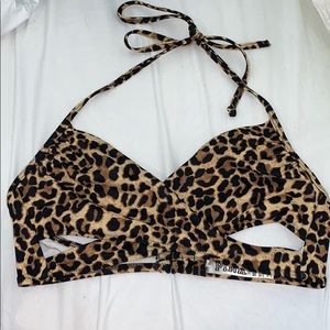 Victoria’s Secret Pink cheetah print bikini top